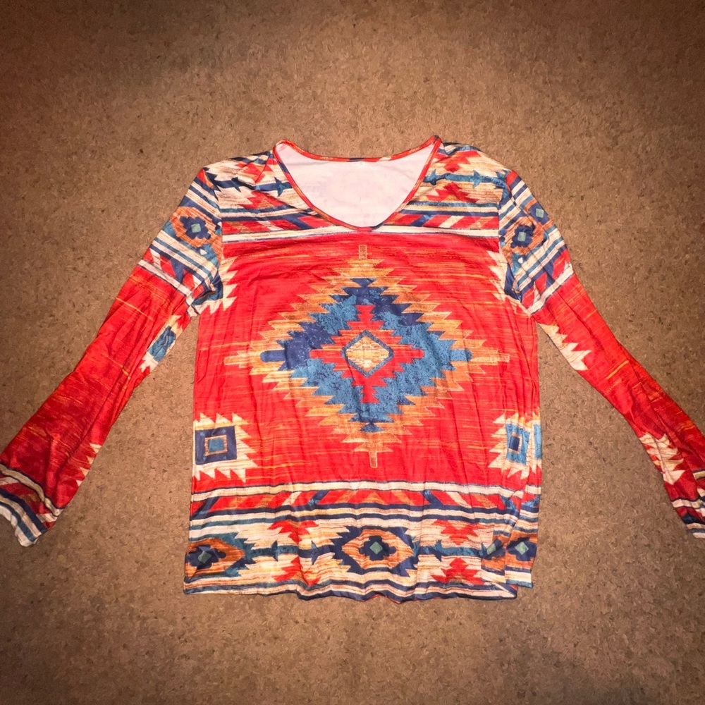 Vibrant Southwestern Patterned Top
